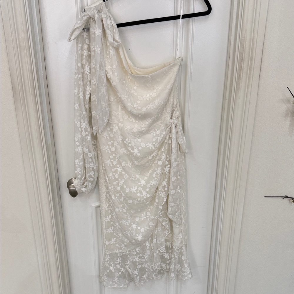 KEEPSAKE the Label One Shoulder Cream Dress
